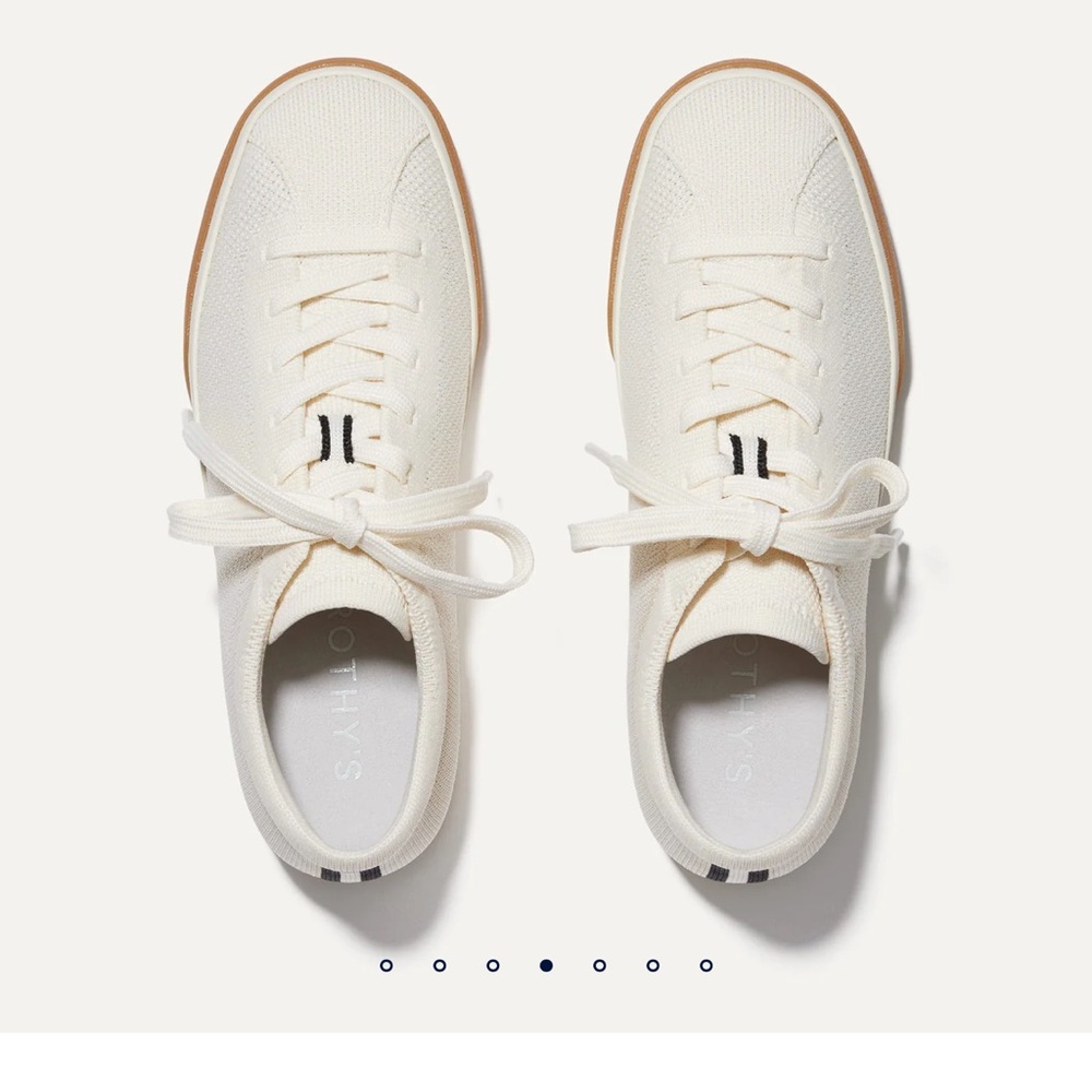 Rothy’s The Lace Up Sneaker in Blonde, size 11